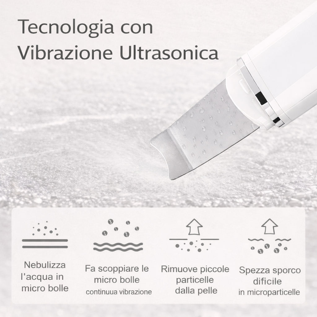 PURESKIN CleanWave™ – Scrubber Viso a Ultrasuoni 4-in-1